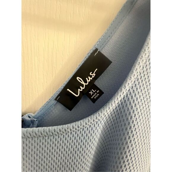 Lulu’s Light Blue A-Line Stretchy Tank Style Mini Dress - Picture 3 of 5